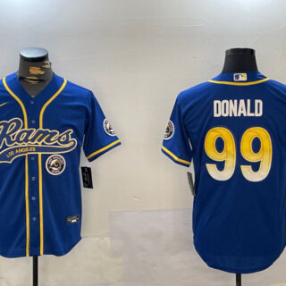 Men's Los Angeles Rams #99 Royal Cool Base Stitched Baseball Jerseys