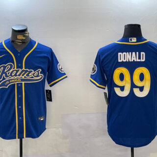 Men's Los Angeles Rams #99 Royal Cool Base Stitched Baseball Jersey