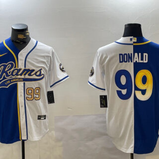 Men's Los Angeles Rams #99 White Cool Base Stitched Baseball Jerseys