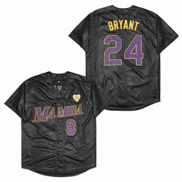 Men's Mamba #8 Back #24 Kobe Bryant Cool Base Stitched Jerseys 12