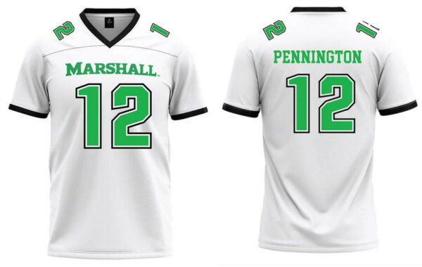 Men's Marshall Thundering Herd Active Player Custom White Stitched Jersey