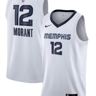 Men's Memphis Grizzlies #12 Ja Morant White Stitched Jersey