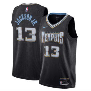 Men's Memphis Grizzlies #13 Jaren Jackson Jr. Black 2022 23 City Edition Stitched Basketball Jersey