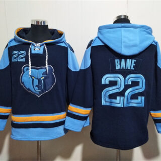 Men's Memphis Grizzlies #22 Desmond Bane Navy Ageless Must-Have Lace-Up Pullover Hoodie