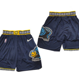 Men's Memphis Grizzlies 75th Anniversary Navy Shorts (Run Small)