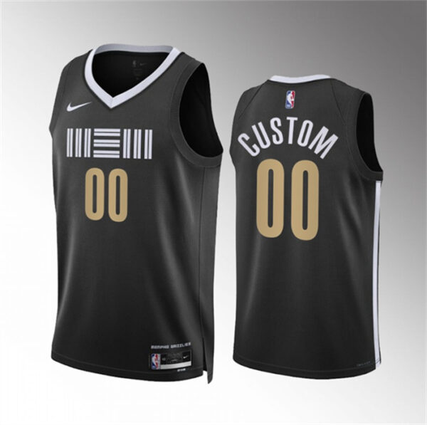 Men's Memphis Grizzlies Active Player Custom Black 2023 24 City Edition Stitched Basketball Jersey