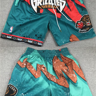 Men's Memphis Grizzlies Aqua Shorts (Run Small)