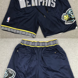 Men's Memphis Grizzlies Navy Shorts (Run Small)