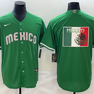 Men's Mexico Baseball 2023 Green World Baseball Big Logo Classic Stitched JerseyS