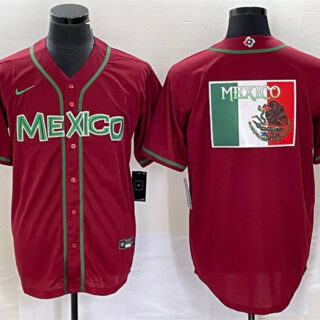 Men's Mexico Baseball 2023 Red World Baseball Classic Team Big Logo Stitched Jersey 5