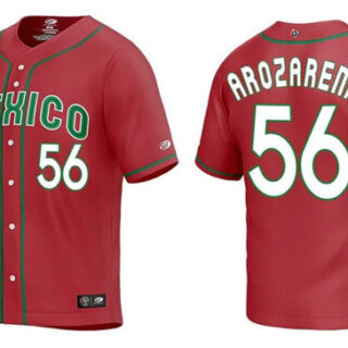 Men's Mexico Baseball #56 Randy Arozarena 2023 Red World Baseball Classic Stitched Jersey