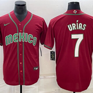 Men's Mexico Baseball ACTIVE PLAYER Custom Red World Baseball Classic Stitched Jersey