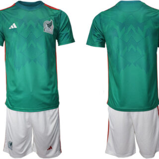 Men's Mexico Blank Green Home Soccer Jersey Suit