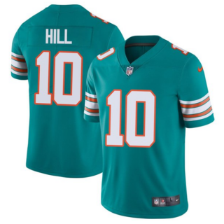 Men's Miami Dolphins #10 Tyreek Hill Aqua Color Rush Limited Stitched Football Jersey