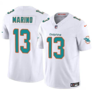 Men's Miami Dolphins #13 Dan Marino White 2023 F.U.S.E Vapor Limited Stitched Football Jersey