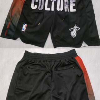 Men's Miami Heat Black City Edition Shorts (Run Small)