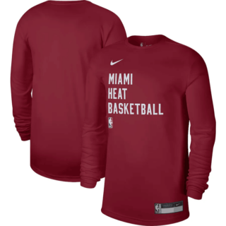 Men's Miami Heat Red 2023 24 Legend On-Court Practice Long Sleeve T-Shirt