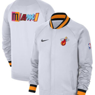 Men's Miami Heat White 2022 23 City Edition Full-Zip Jacket