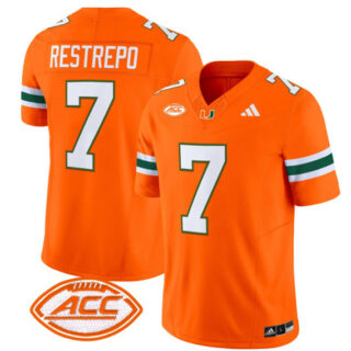 Men's Miami Hurricanes #7 Xavier Restrepo Orange F.U.S.E. Stitched Jerseys