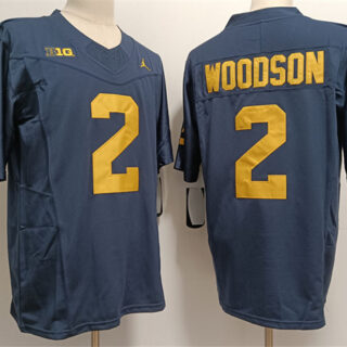 Men's Michigan Wolverines #2 Charles Woodson 2023 F.U.S.E. Navy Stitched Jersey