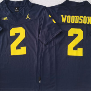 Men's Michigan Wolverines #2 Charles Woodson 2023 F.U.S.E. Navy Stitched Jersey