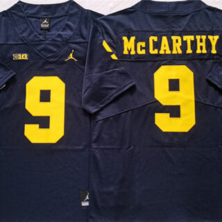 Men's Michigan Wolverines #9 McCARTHY Navy Stitched Jersey