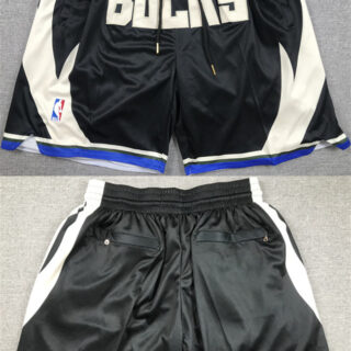 Men's Milwaukee Bucks Black Shorts (Run Small)