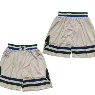 Men's Milwaukee Bucks Cream Shorts (Run Small)