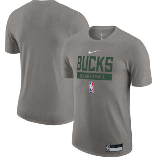 Men's Milwaukee Bucks Grey 2022 23 Legend On-Court Practice Performance T-Shirt