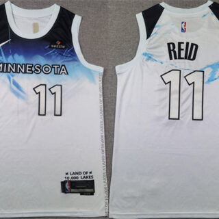 Men's Minnesota Timberwolves #11 Naz Reid White 2024 City Edition Stitched Jersey