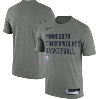 Men's Minnesota Timberwolves Heather Gray 2023 24 Sideline Legend Performance Practice T-Shirt