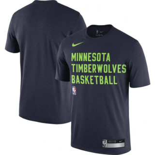 Men's Minnesota Timberwolves Navy 2023 24 Sideline Legend Performance Practice T-Shirt