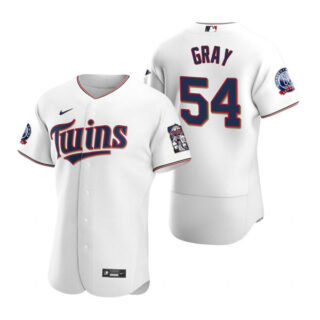 Men's Minnesota Twins #54 Sonny Gray White Flex Base Stitched Jersey