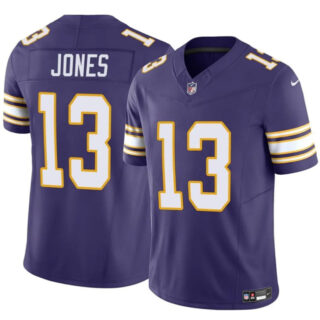 Men's Minnesota Vikings #13 Daniel Jones Purple 2023 F.U.S.E. Throwback Vapor Untouchable Limited Stitched Jersey