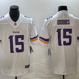 Men's Minnesota Vikings #15 Josh Dobbs Purple Vapor Untouchable Limited Stitched Jersey