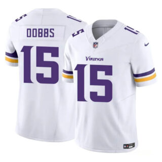 Men's Minnesota Vikings #15 Josh Dobbs White 2023 F.U.S.E. Vapor Untouchable Limited Stitched Jersey