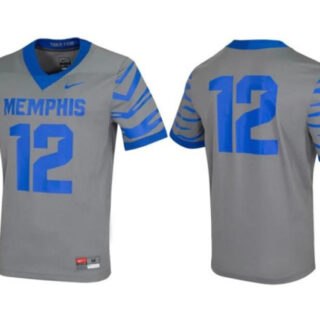 Men's Montana Grizzlies #12 Gray Stitched Football Jersey