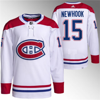 Men's Montreal Canadiens #15 Alex Newhook White Stitched Jersey