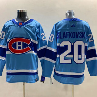 Men's Montreal Canadiens #20 Juraj Slafkovsky 2022-23 Reverse Retro Stitched Jersey