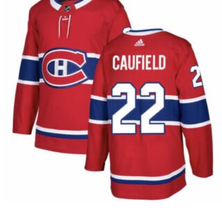 Men's Montreal Canadiens #22 Cole Caufield Red Stitched NHL Jersey