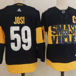 Men's Nashville Predators #59 Roman Josi Black 2022 Stadium Series adidas Stitched NHL Jersey