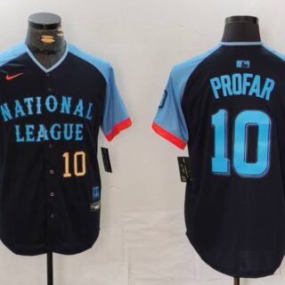 Men's National League #10 Jurickson Profar Navy 2024 All-Star Limited Stitched Baseball Jerseys