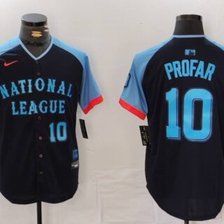 Men's National League #10 Jurickson Profar Navy 2024 All-Star Limited Stitched Baseball Jerseys