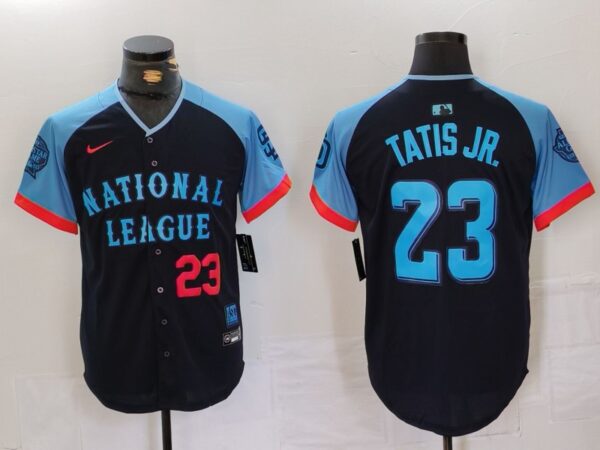 Men's National League #50 Mookie Betts Navy 2024 All-Star Limited Stitched Baseball Jerseys