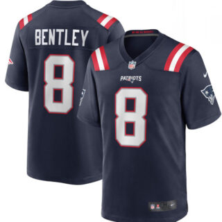Men's New England Patriots #8 Ja'Whaun Bentley Navy Limited Jersey