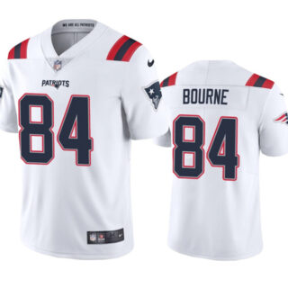 Men's New England Patriots #84 Kendrick Bourne White Vapor Untouchable Stitched Football Jersey