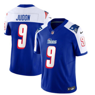 Men's New England Patriots #9 Matthew Judon Blue White 2023 F.U.S.E. Vapor Limited Stitched Football Jersey