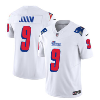 Men's New England Patriots #9 Matthew Judon White 2023 F.U.S.E. Throwback Limited Stitched Football Jersey