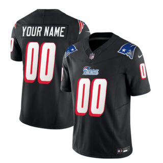 Men's New England Patriots Active Player Custom Black 2023 F.U.S.E. Throwback Limited Stitched Football Jersey