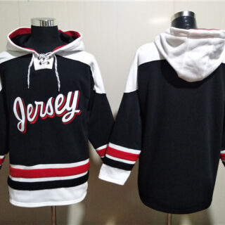 Men's New Jersey Devils #7 Dougie Hamilton Blank Ageless Must-Have Lace-Up Pullover Hoodie